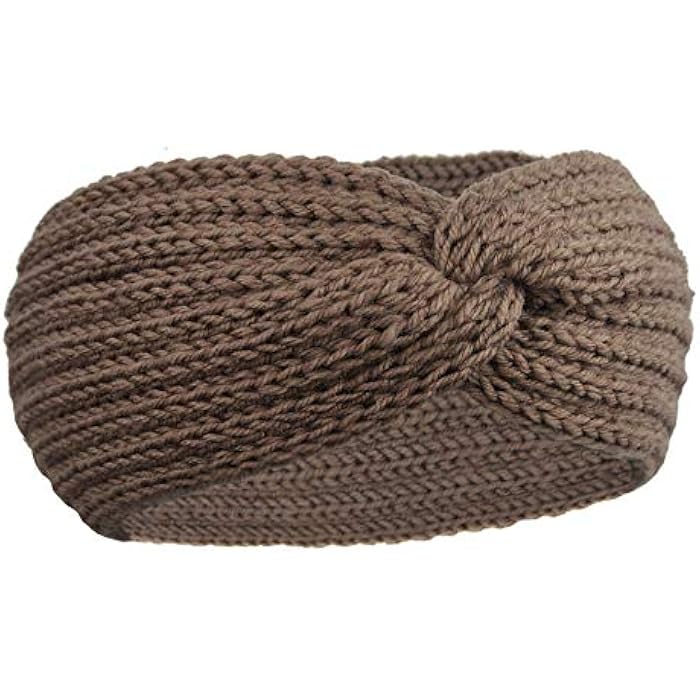 DRESHOW 4 Pack Womens Winter Ear Warmer Headband - Crochet Knit Turban Headband Chunky Cable Knit Headwrap - Image 3